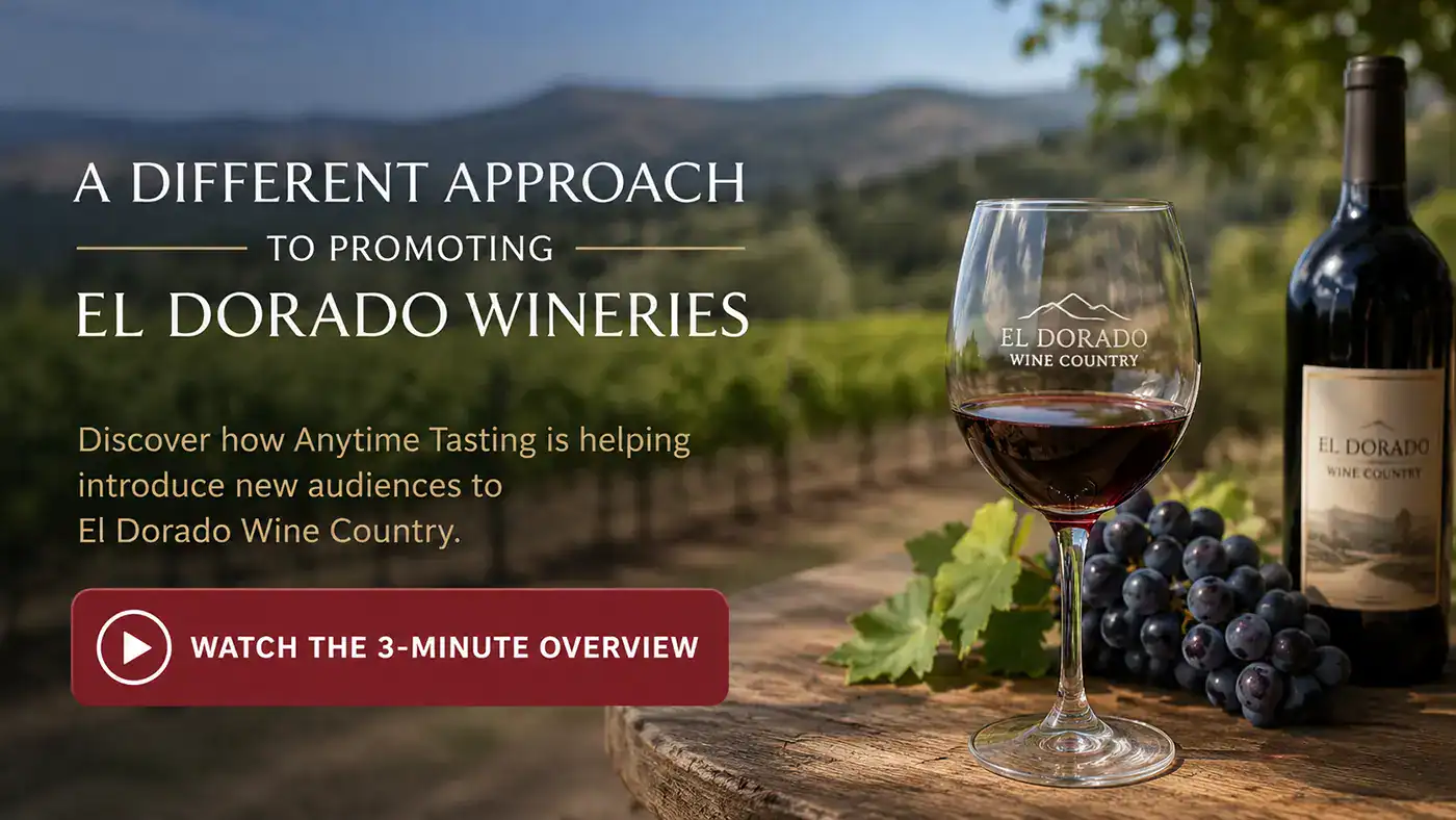 Watch the 3-minute Anytime Tasting overview of El Dorado Wine Country